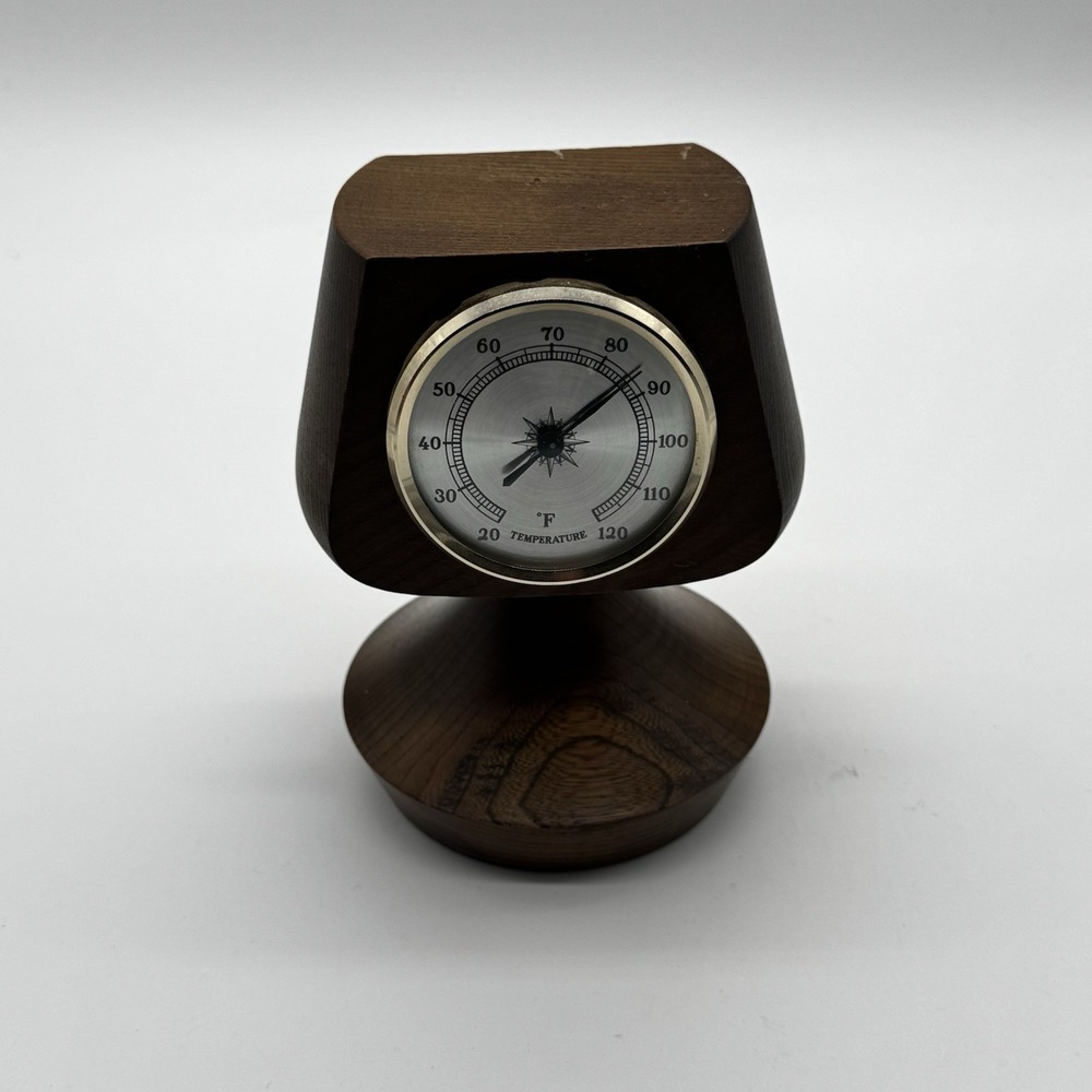 Vintage Jason Weather Station Japan Desktop Wood Barometer Thermometer Untested
